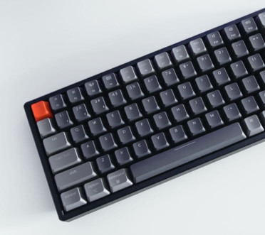 Picture of keyboard from top view.